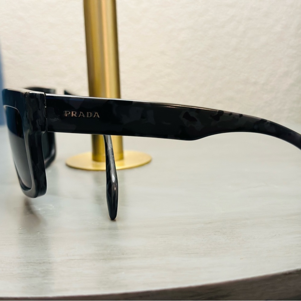 Prada SPR 01Q DHP-1A1-Unisex Sunglass Matte Black Marble/Grey